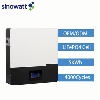 New Customized Home Wall-mounted Energy Storage Batteries 10Kwh 51.2V 48V 200Ah Lithium LiFePO4 Battery